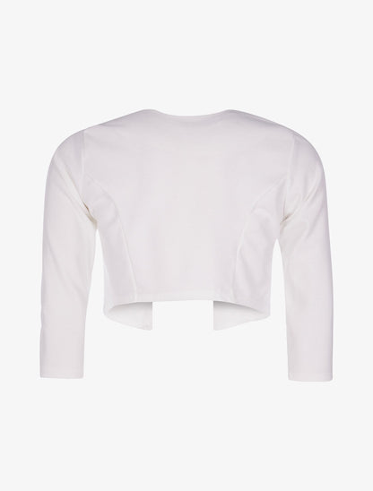 Boléro basic uni - blanc - 2
