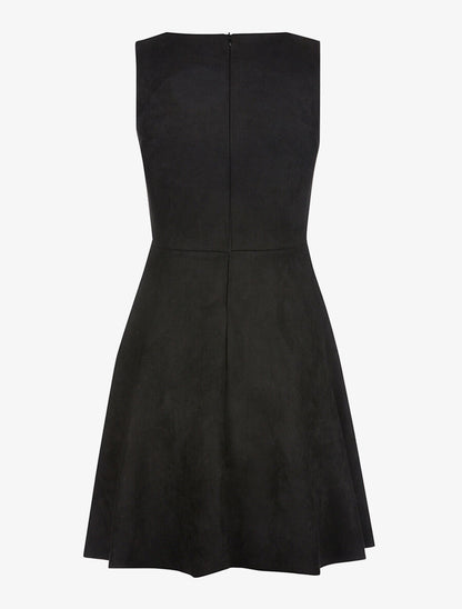 Robe daim bas à billes argentées - Noir - 2