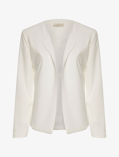 Veste basic à épaulettes - blanc - 3