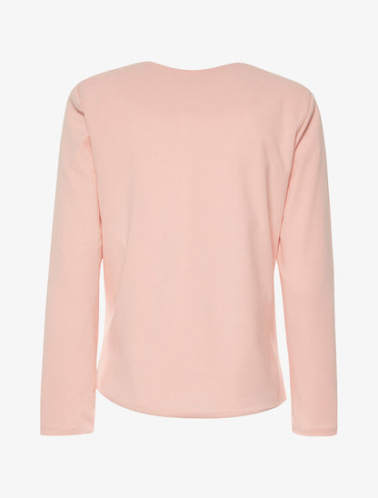 Veste basic à épaulettes - rose - 2