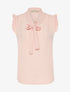Blouse col à nouer - Rose pâle - 1