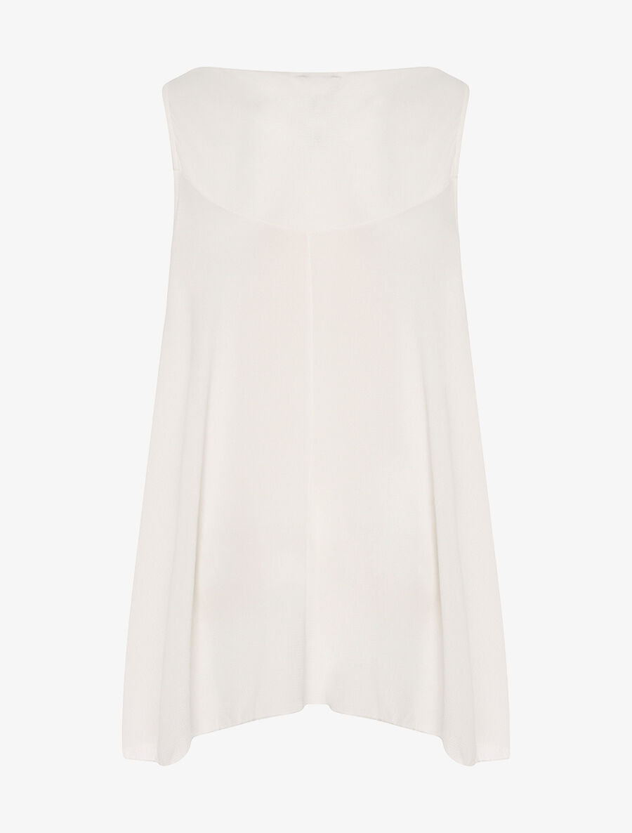 Blouse asymétrique dos long - blanc - 2