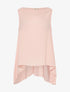 Blouse asymétrique dos long - rose - 1