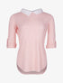 Pull doux col chemise - rose - 1