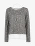 Pull chiné doublé voile - gris foncé - 3