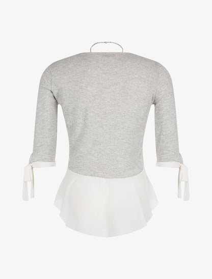 Pull dos voile - gris - 2