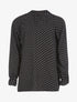 Blouse à pois col à nouer - noir - 1