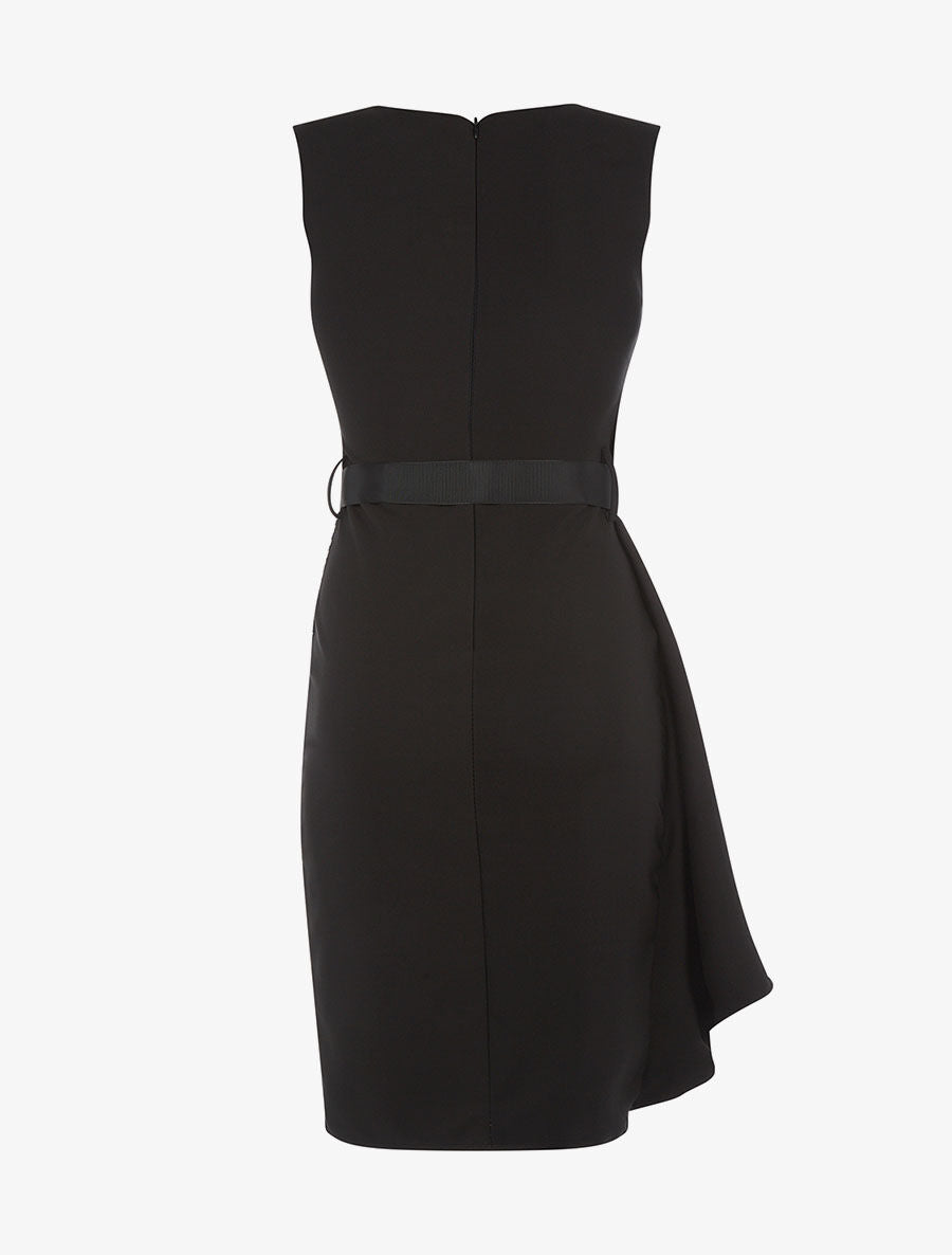 Robe face imprimée fleur - blanc et noir - 2