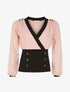 Top bimatière coeur croisé - rose - 3