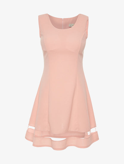 Robe basic bas transparent - rose - 1
