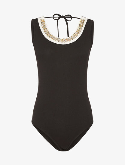 Body encolure bijoux - noir - 3