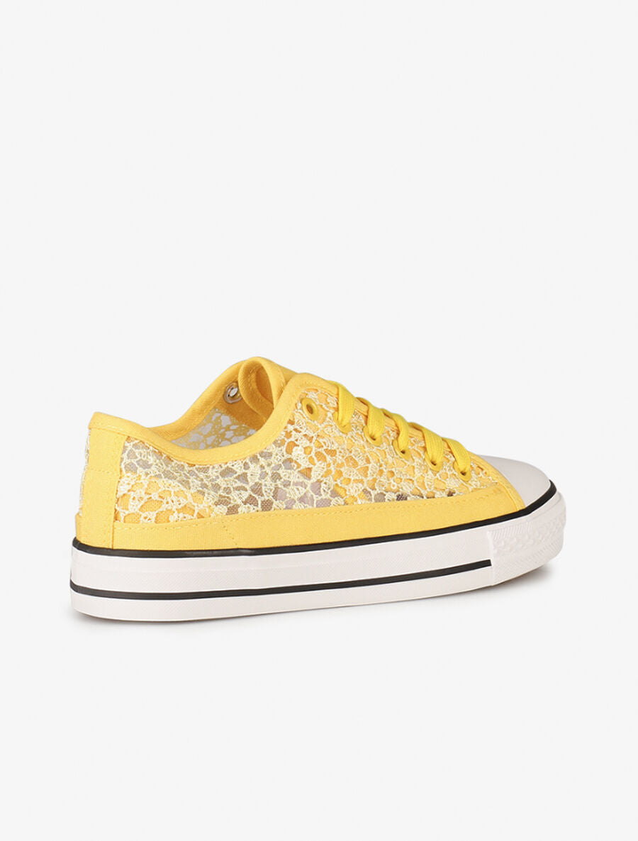 Tennis style crochet et sequins - Jaune - 5