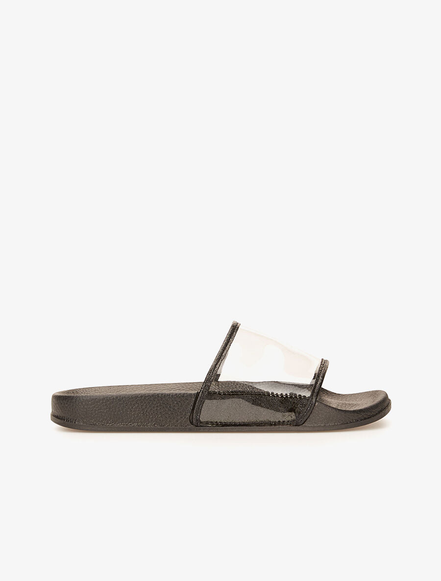 Mules transparentes - noir - 1