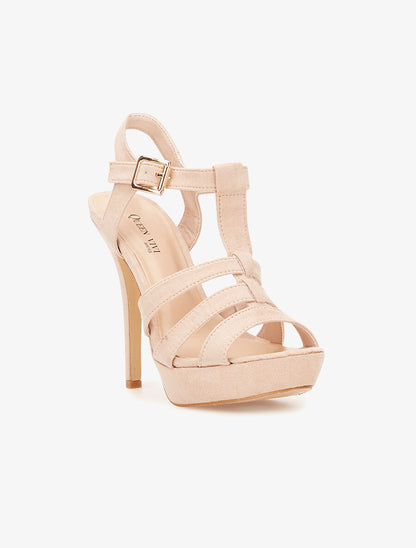 Sandales avant style spartiates - beige - 2