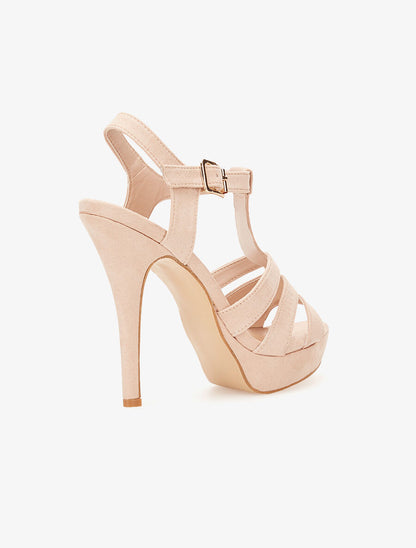 Sandales avant style spartiates - beige - 4