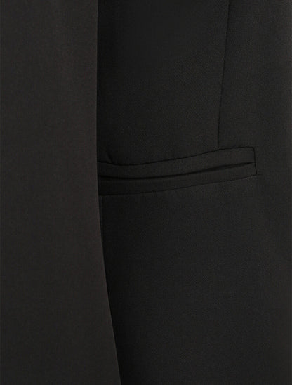 Veste unie ajustée - Noir - 3
