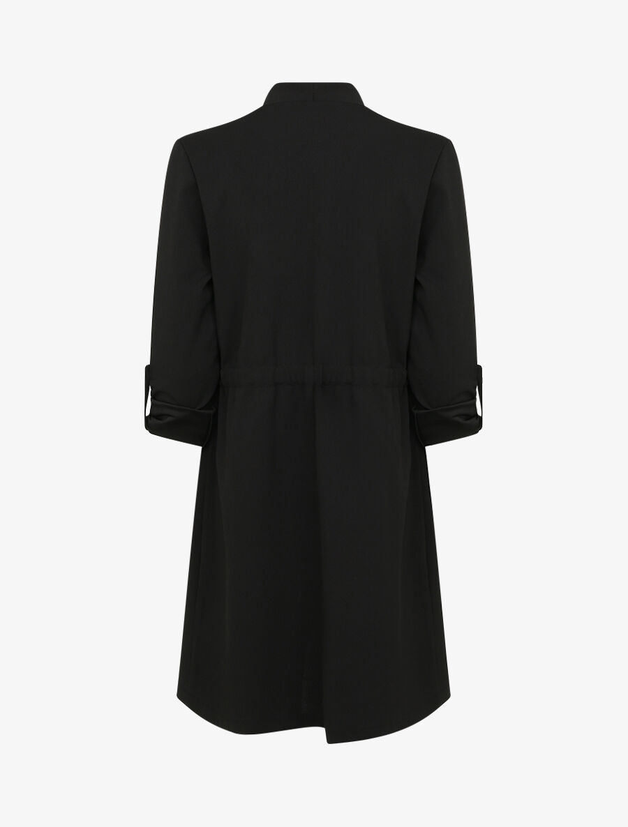 Trench droit mi-long uni - Noir - 2