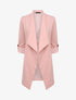 Trench droit mi-long uni - Rose poudré - 1
