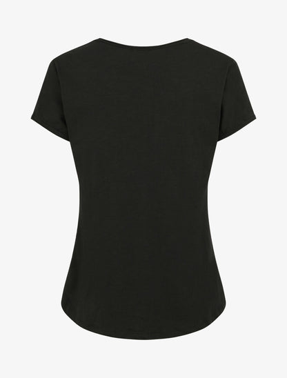 T-shirt droit uni manches courtes - Noir - 2