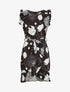 Robe imprimé fleurs sauvages à bords volantées style portefeuille - Noir - 1