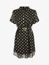 Robe patineuse courte imprimé pois irisés - Noir - 4