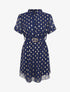 Robe patineuse courte imprimé pois irisés - Marine - 4