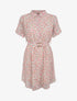 Robe patineuse courte imprimé floral - Beige - 1
