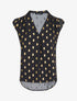 Top droit sans manches à imprimé pois irisés - Noir - 1