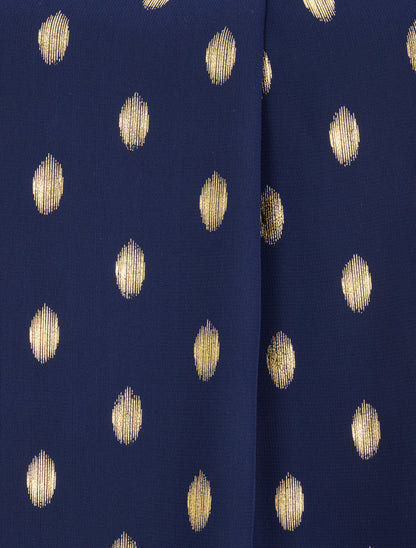 Top droit sans manches à imprimé pois irisés - Marine - 3