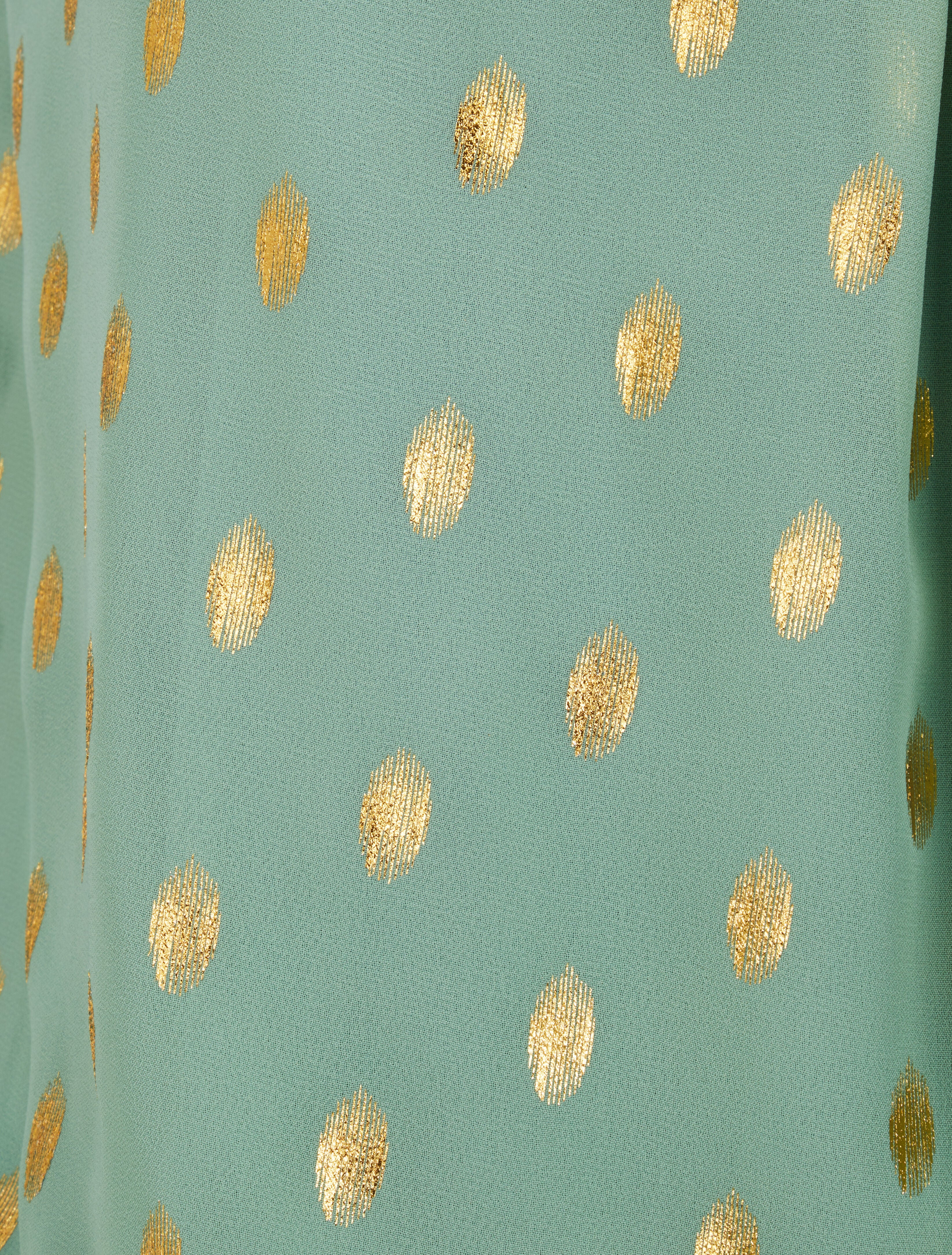 Top boule sans manches à imprimé pois irisés - Vert d&