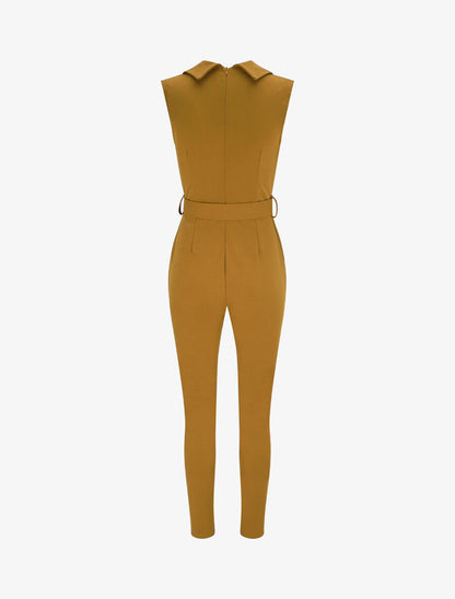 Combinaison carotte uni sans manches - Camel - 2