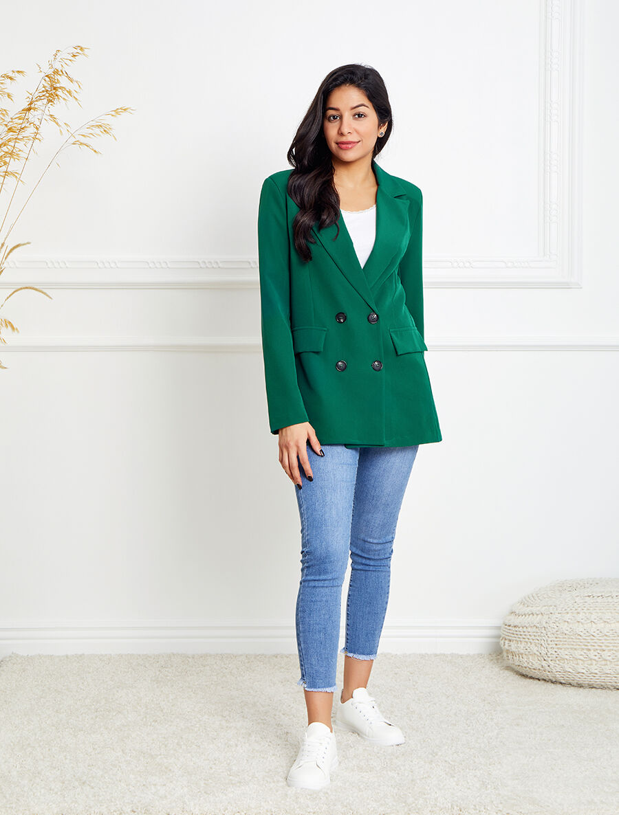 Blazer droit oversize - Vert sapin - 4