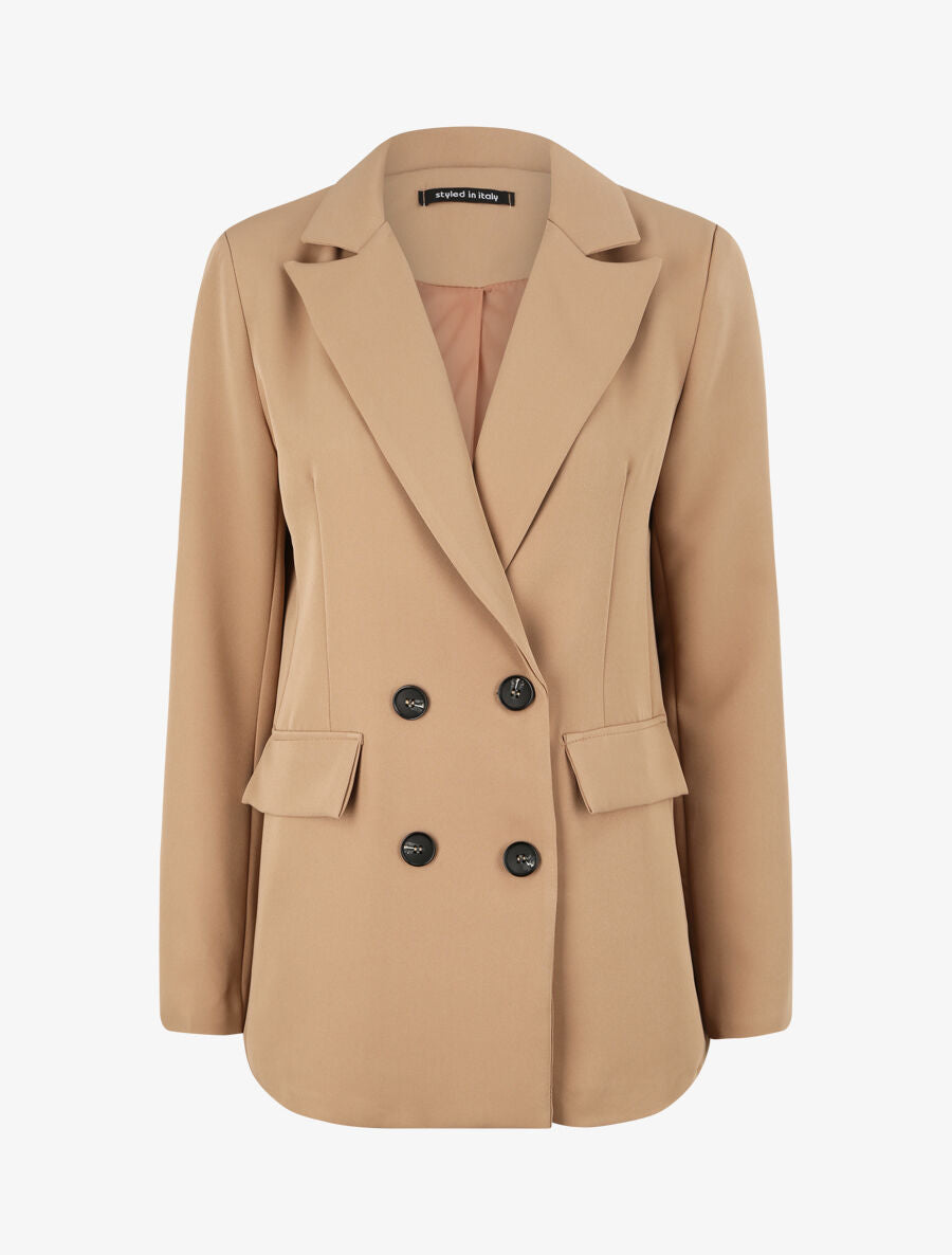 Blazer droit oversize - Camel - 5