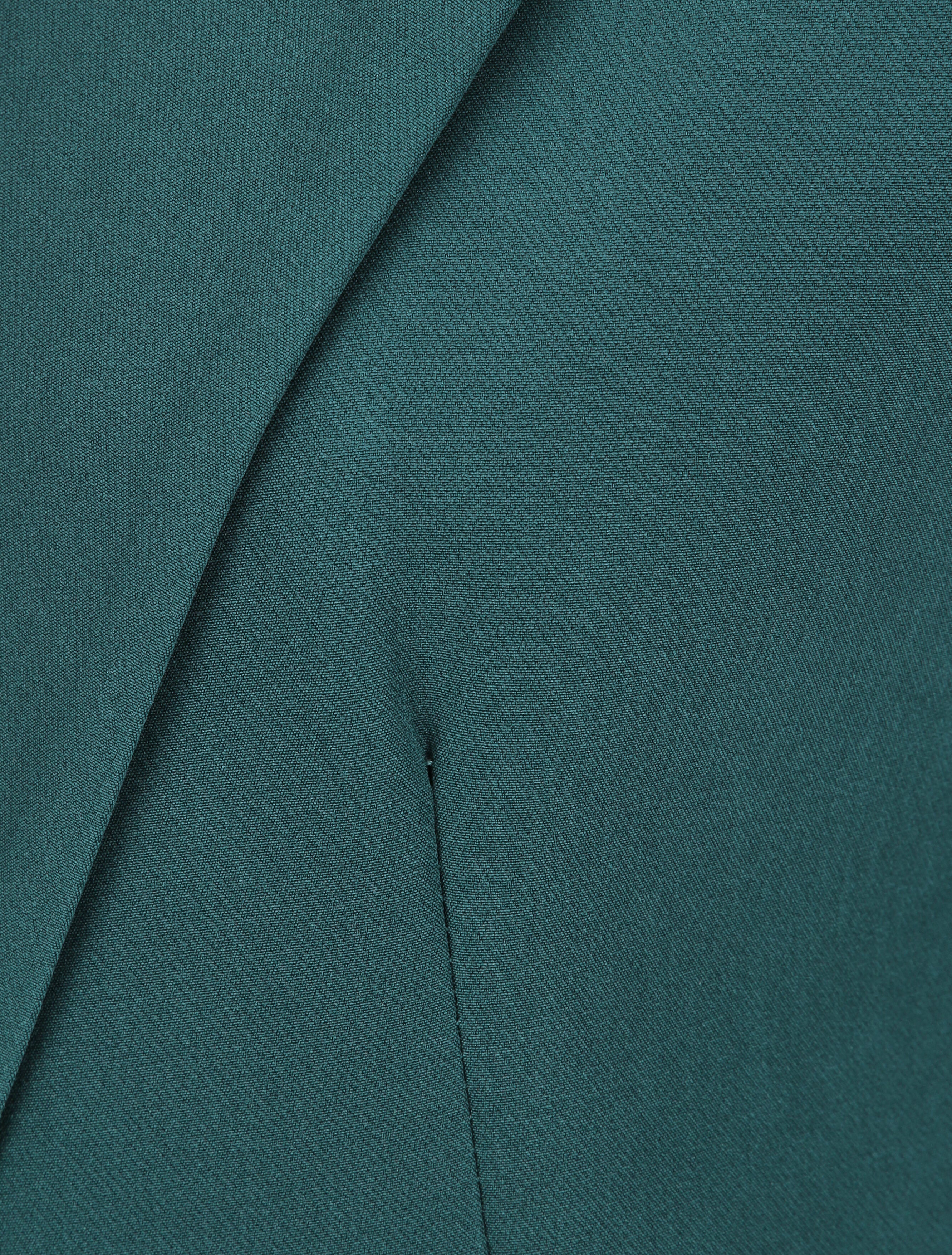 Blazer oversize uni sans manches - Vert foncé - 3