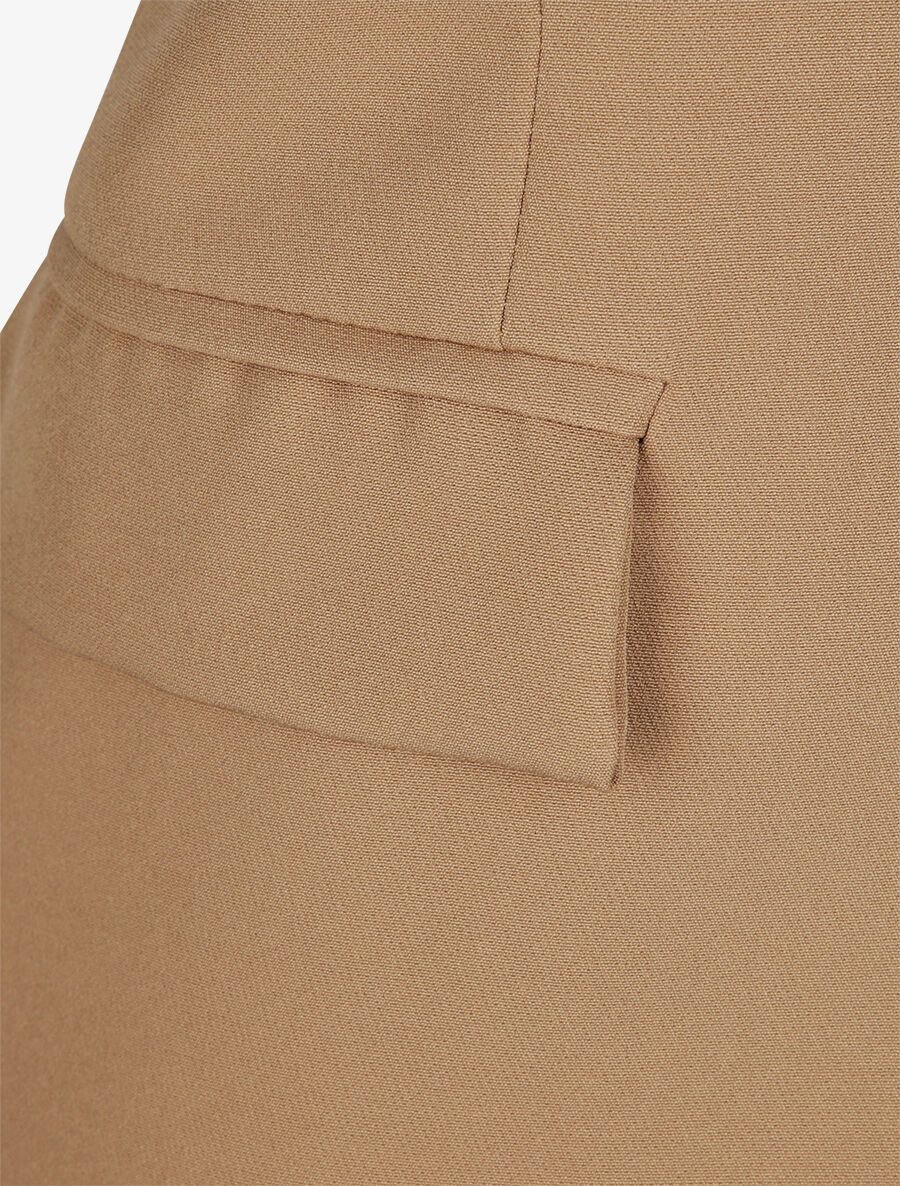 Blazer oversize uni sans manches - Camel - 3