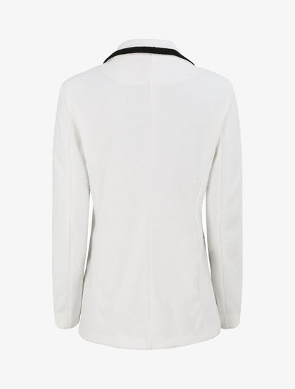 Blazer effet tweed - Blanc - 2