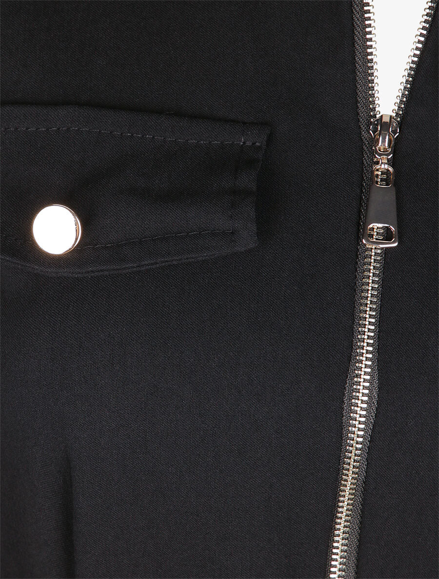 Robe sans manches avec ceinture - Noir - 3
