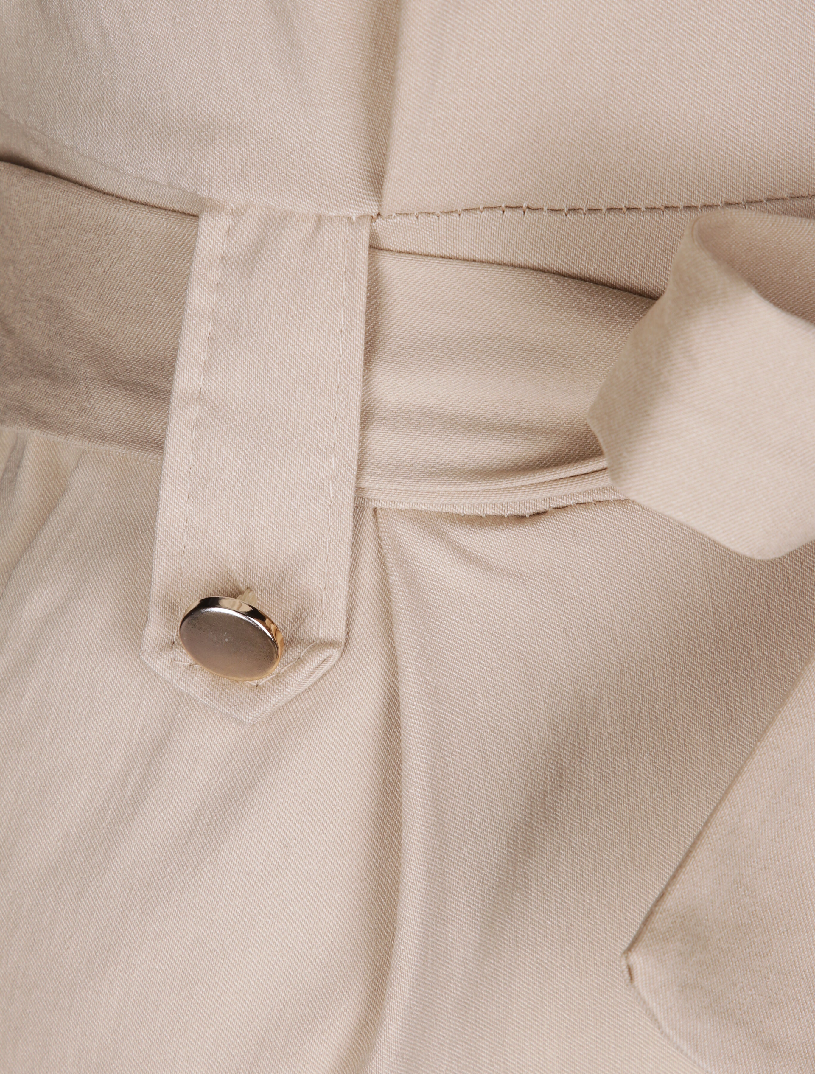 Robe sans manches avec ceinture - Beige - 3
