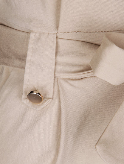 Robe sans manches avec ceinture - Beige - 3