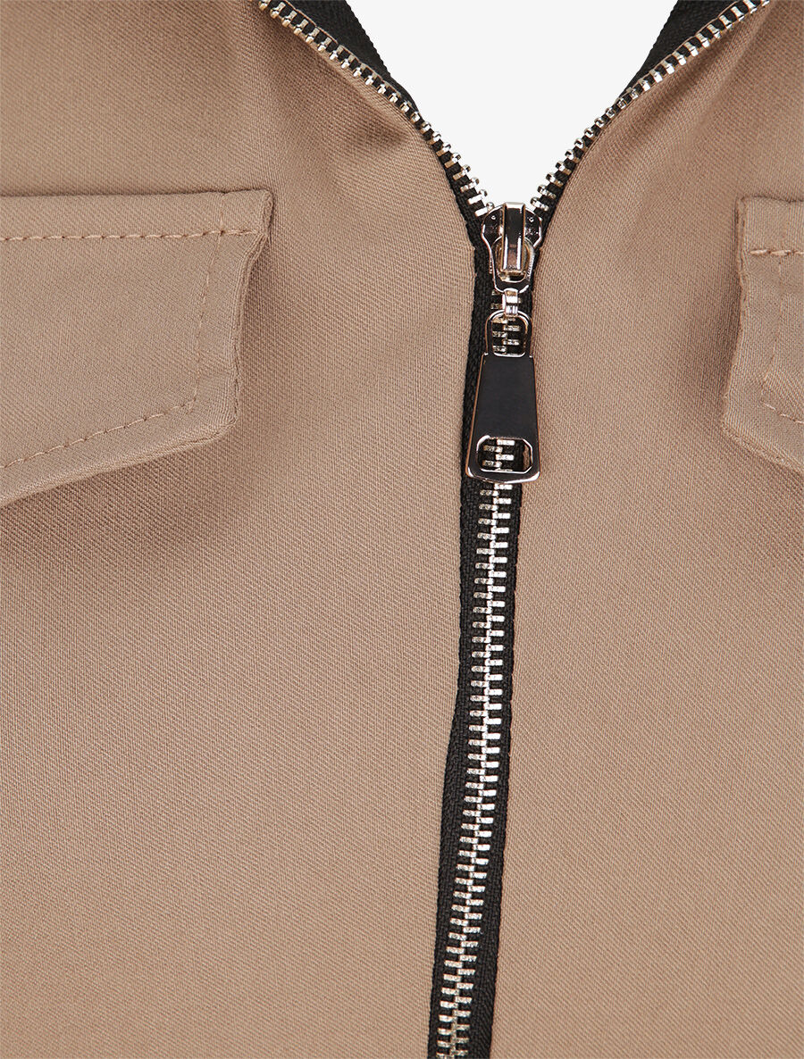 Robe sans manches avec ceinture - Camel - 3