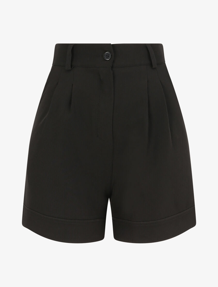 Short uni et bords à revers - Noir - 1