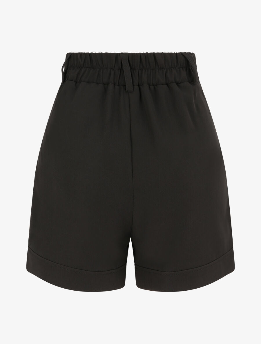 Short uni et bords à revers - Noir - 2