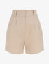 Short uni et bords à revers - Beige - 4