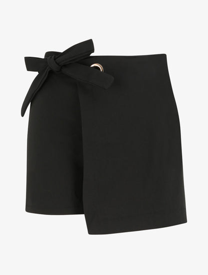 Short style jupe à taille élastiquée - Noir - 1