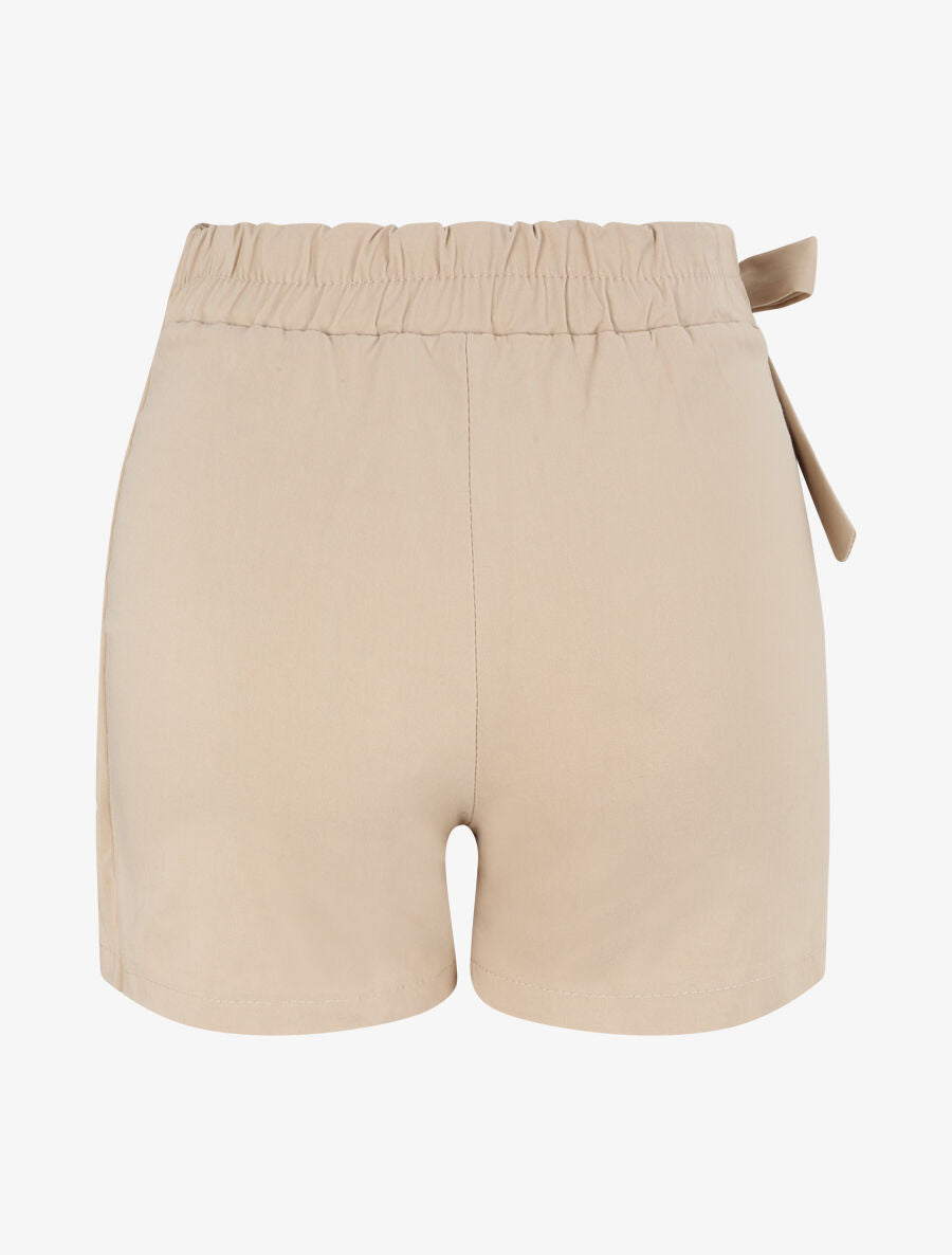 Short style jupe à taille élastiquée - Beige - 2