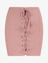 Jupe en simili à lacets - Rose - 4