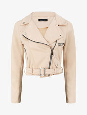 Veste courte en suédine - Beige - 1