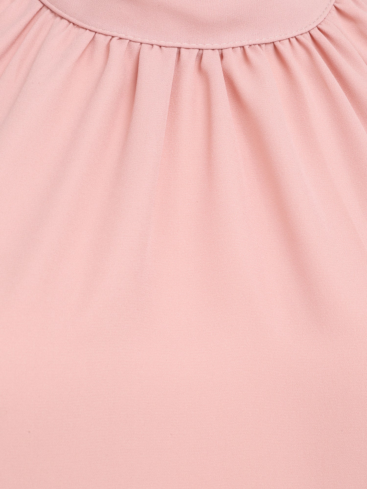 Top droit uni à col américain - Rose pâle - 3