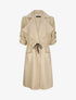 Veste longue droite à col cranté - Beige - 5