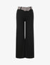 Pantalon flare à ceinture imprimé graphique - Noir - 1